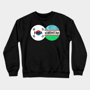 Korean Uzbek - Korea, Uzbekistan Crewneck Sweatshirt